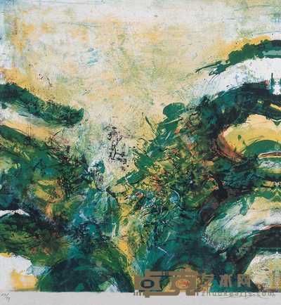赵无极 1979年作 西方的诱惑 43×40.9cm